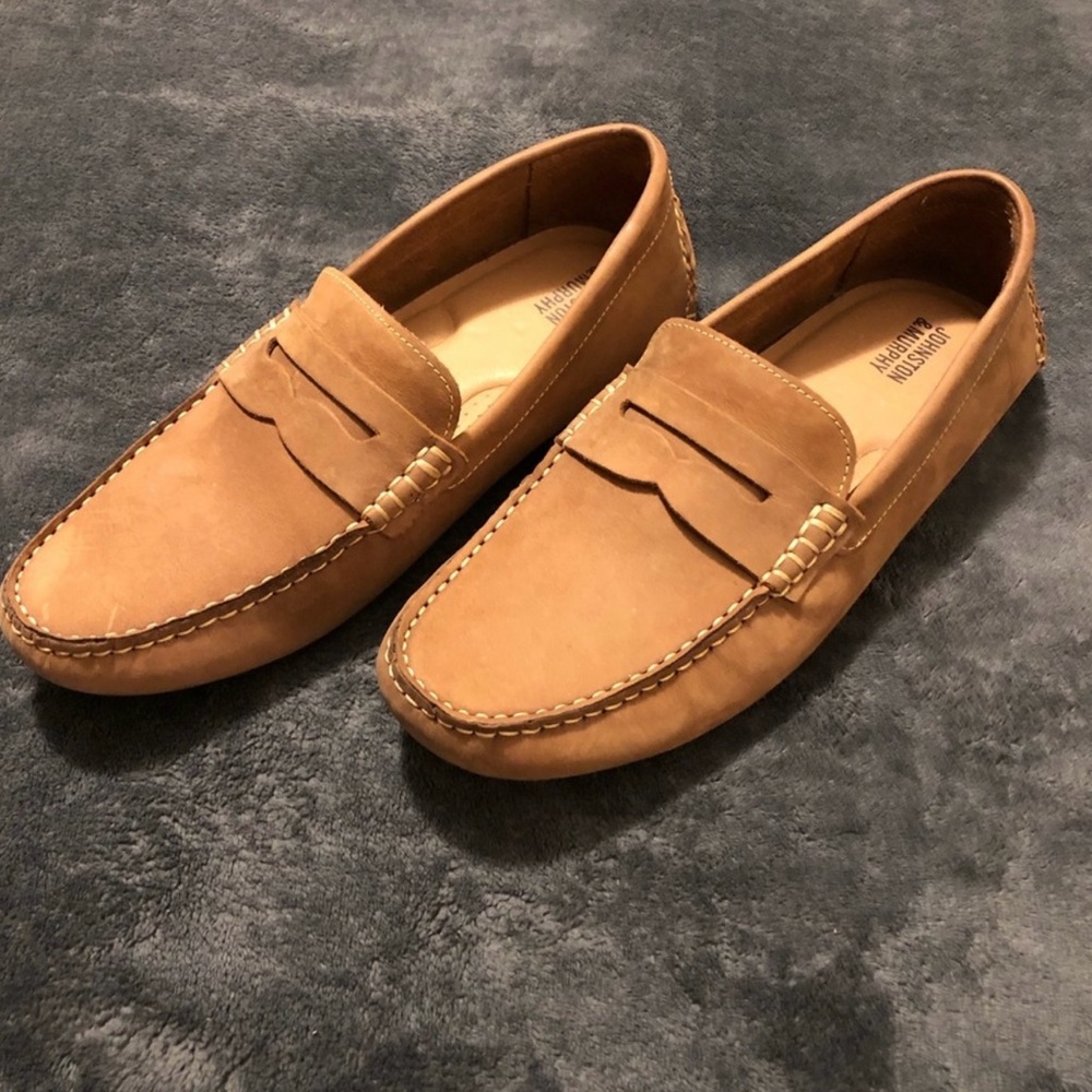 Johnston & Murphy Brown Leather Penny Loafer Driving Moc Men’s Size 8.5